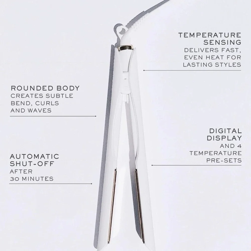Kristin Ess 3-in-1 Titanium Flat Iron - 1 1/4 inch Curl Or Straight Frizz Contro